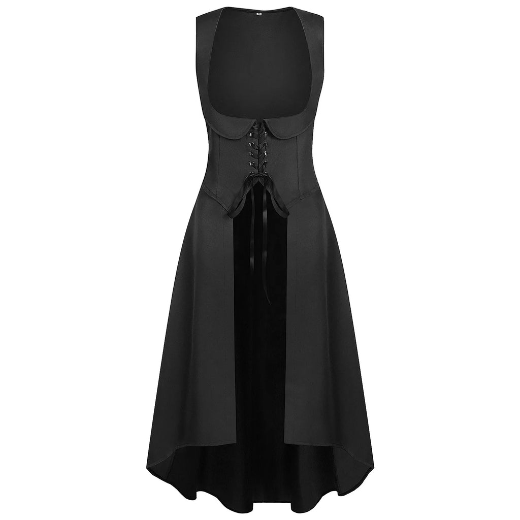 Women Gothic Renaissance Gown Medieval Velvet Court Dress Theater Grade Stage Costume for Dark Halloween Performances