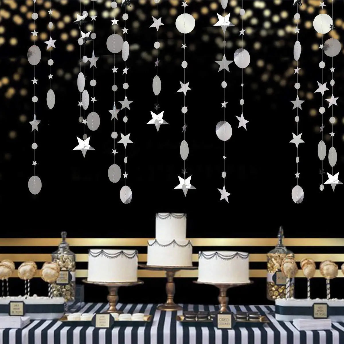 Guirlande en papier pailleté 4M doré champagne Joyeux Anniversaire pour enfant 1 an fille garçon adulte or rose décoration de mariage