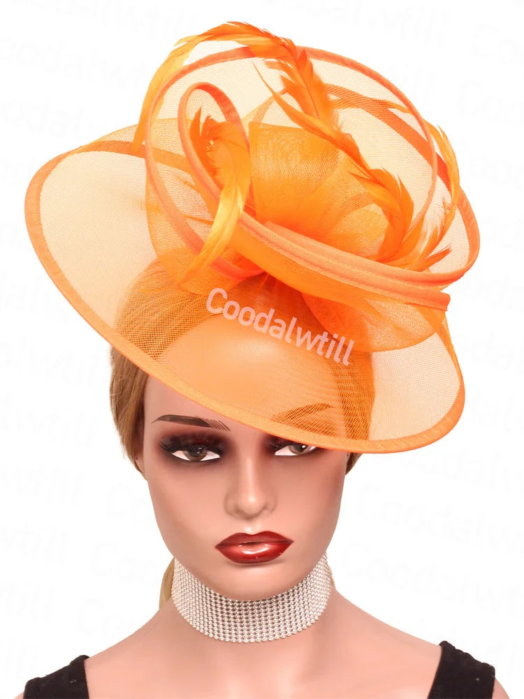 Accessoires de Cheveux de Mariée Voiles en Plumes Chapeaux Fascinators Chapeaux de Cocktail Coiffes Dames Course Occasion Chapeau de Fascinator Bandeau