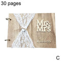 Livre d'or de mariage M. et Mme en bois, 10/20/30/40 pages, album de signatures, de photos et de souvenirs à créer soi-même, cadeau d'anniversaire
