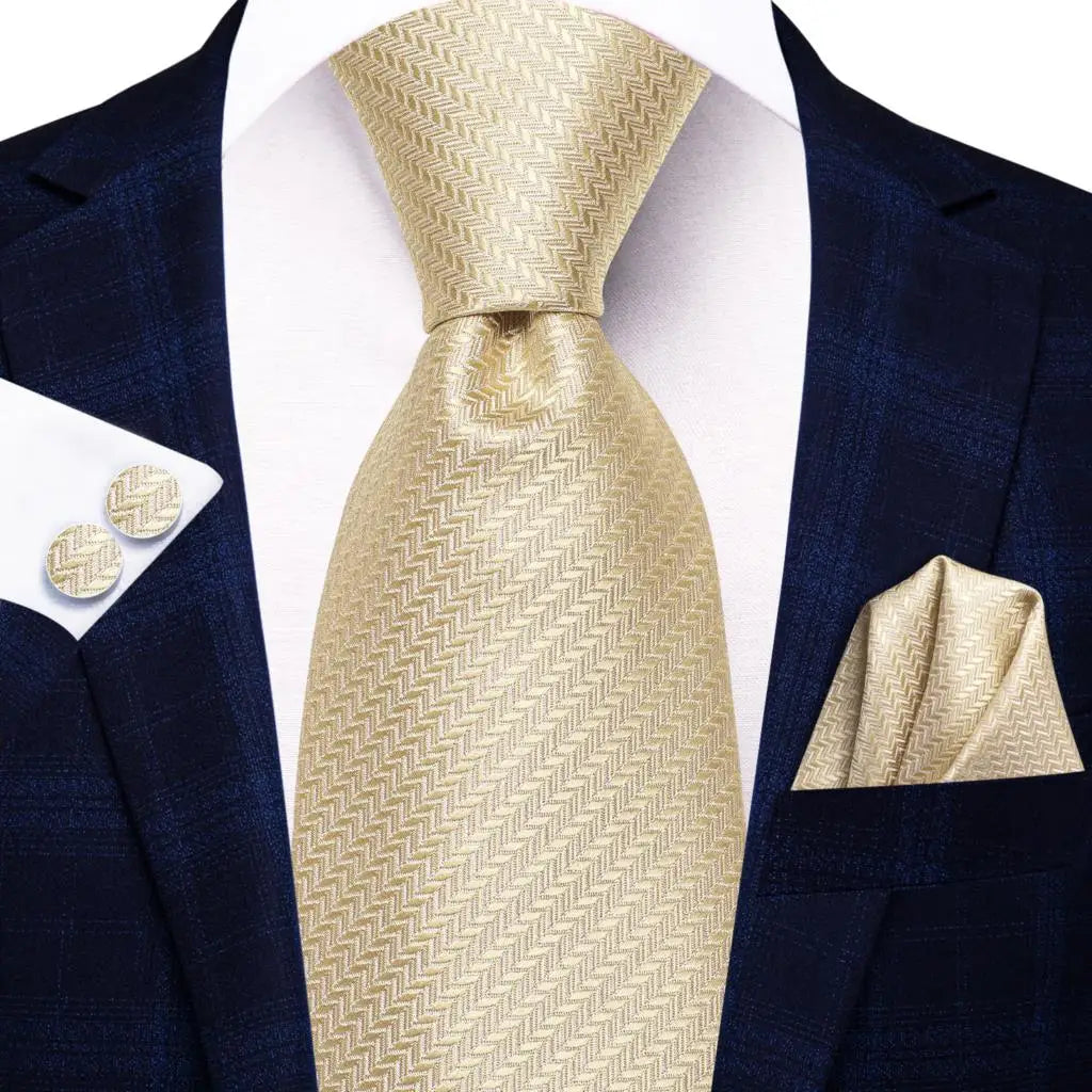 Silk Paisley & Floral Necktie Gift Set | Groom & Groomsmen Wedding Tie with Pocket Square & Cufflinks