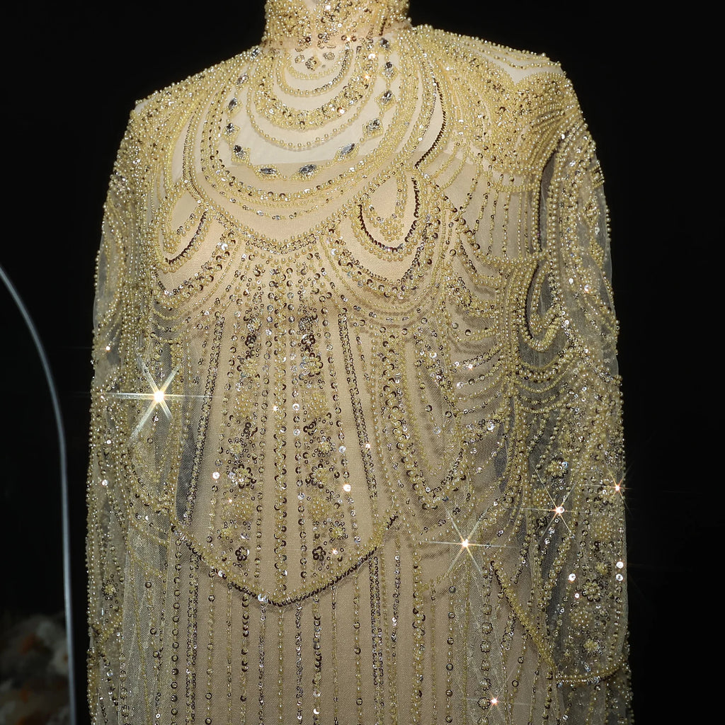 Robes de soirée personnalisées, robe de bal de luxe sexy, Caftan, robe de mariée nude, formelle, élégante et exquise, robe de soirée de haute qualité pour femmes
