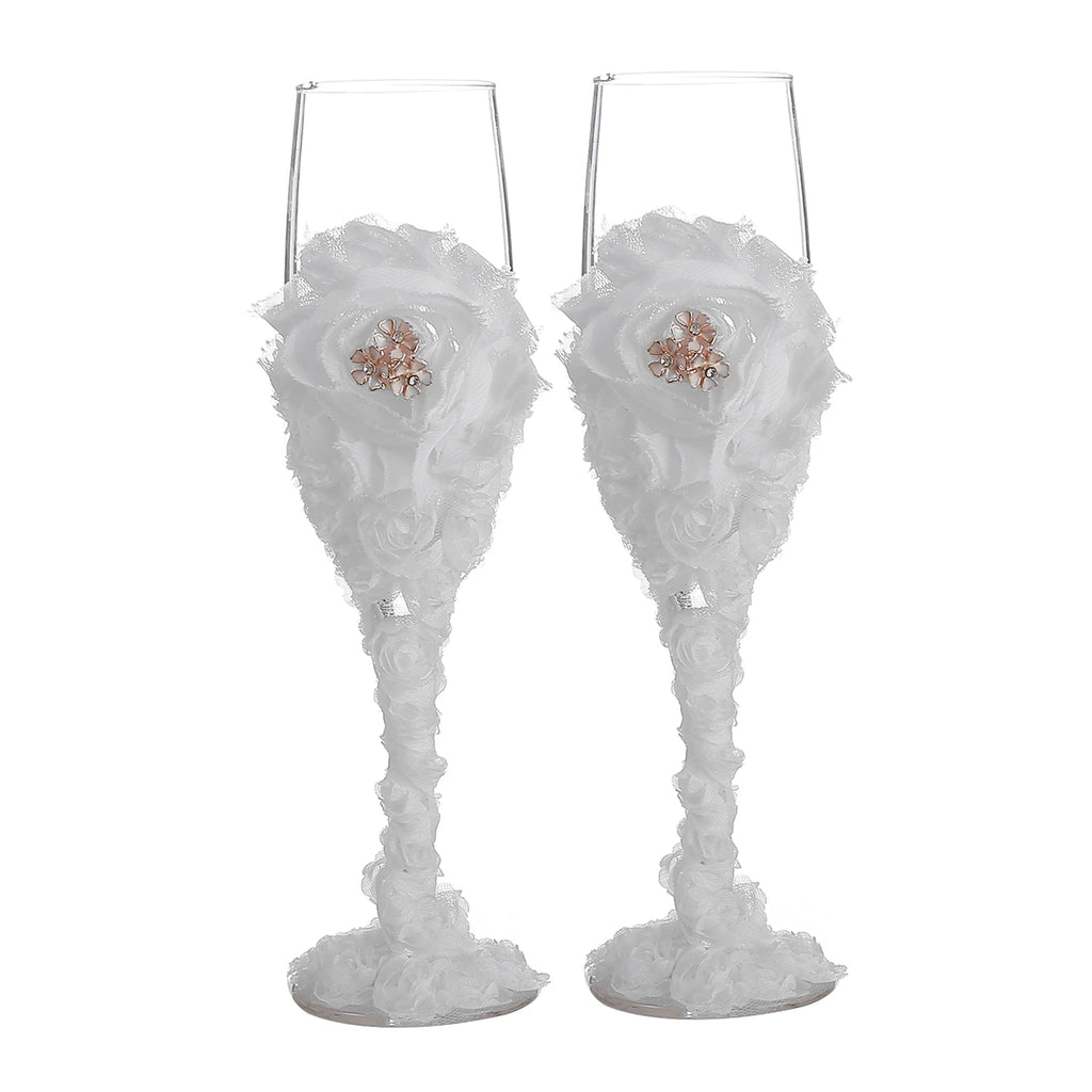 Ensemble de quatre pièces de vaisselle de mariage de style occidental avec gobelets, cadeaux de témoins pour les mariés, verres à vin