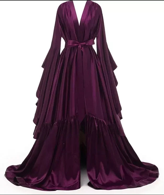 Satin Bridal Robe | Bridesmaid Getting Ready Robe | Bachelorette Party Nightgown