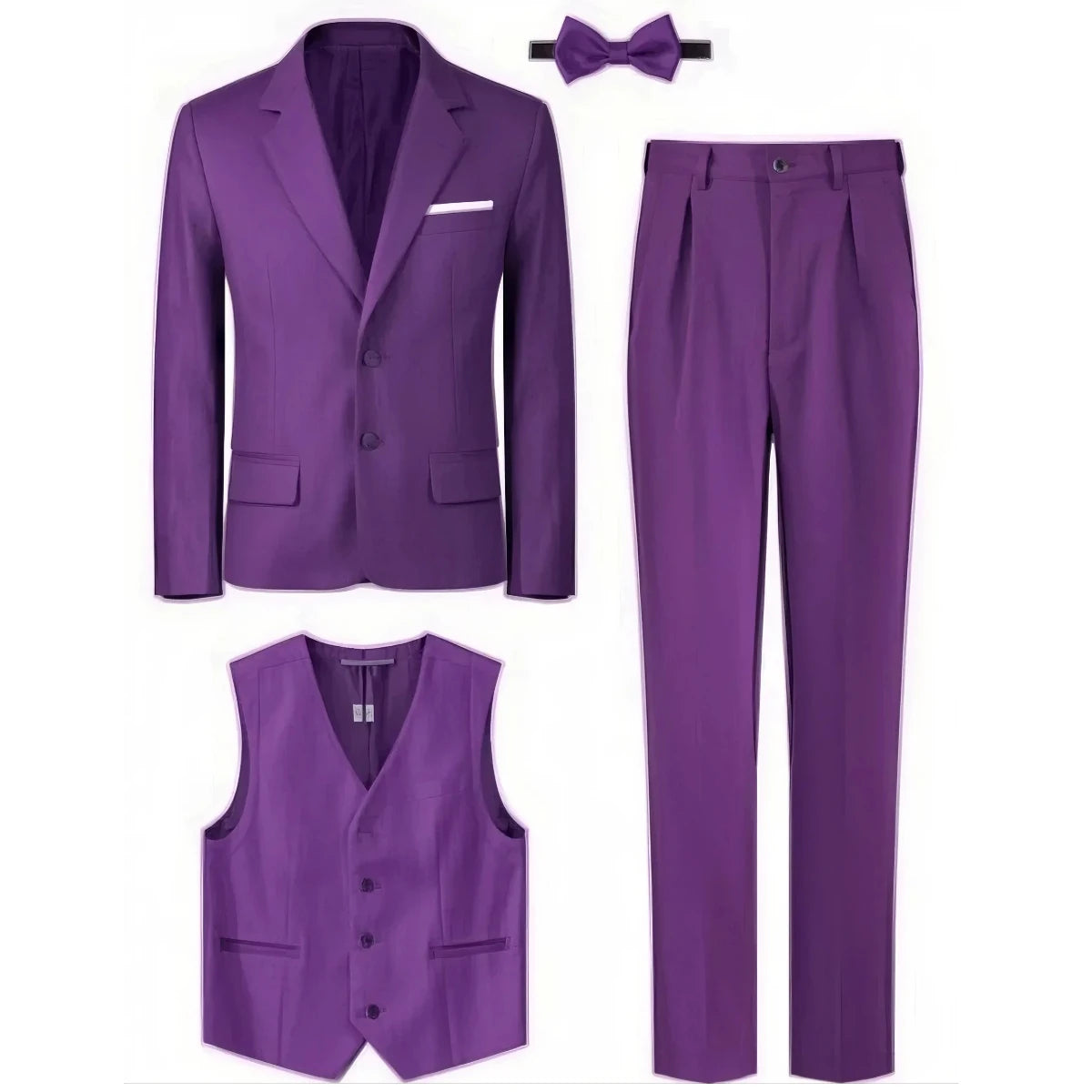 Costume Enfant Garçon Tenue de Mariage Formelle Ensemble Enfant Gentleman Porteur d'Alliances Vêtements de Performance Gilet de Smoking + Pantalon + Blazer 3 PIÈCES