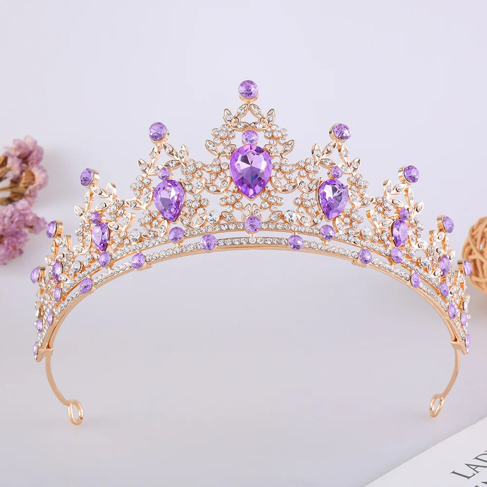 Couronnes et diadèmes de mariée princesse pour filles, bal de promo, anniversaire, robe de mariée, bijoux de cheveux, accessoires de tête de fête