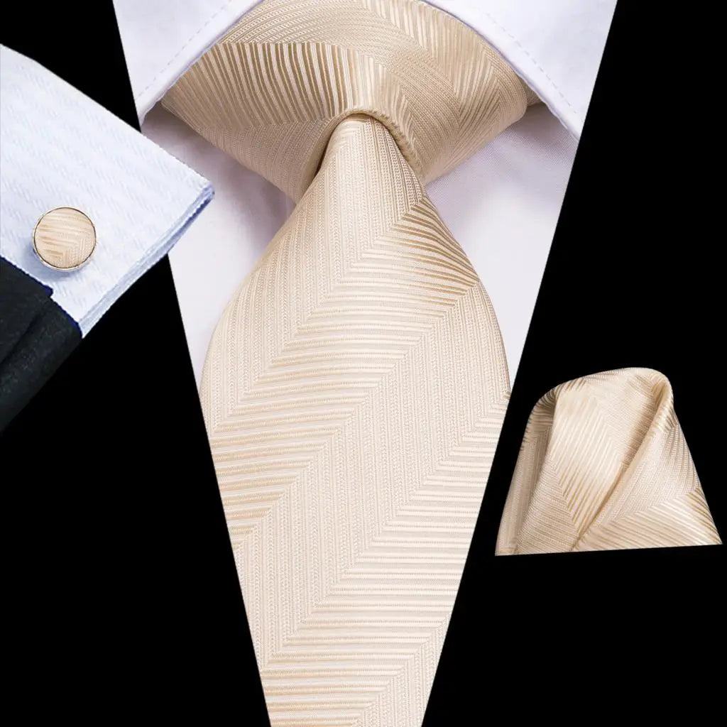 Silk Paisley & Floral Necktie Gift Set | Groom & Groomsmen Wedding Tie with Pocket Square & Cufflinks