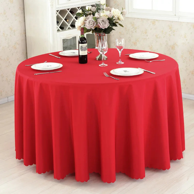 Nappe de Noël de mariage décorative, nappes rondes, housse de table à manger, décoration de banquet d'anniversaire, housse de table de salle à manger à domicile