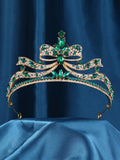 Accessoires pour femmes - Bandeaux de mariage - Bijoux de cheveux pour fiançailles - Serre-têtes en forme de nœud - Tiaras romantiques - Diadèmes de concours de beauté