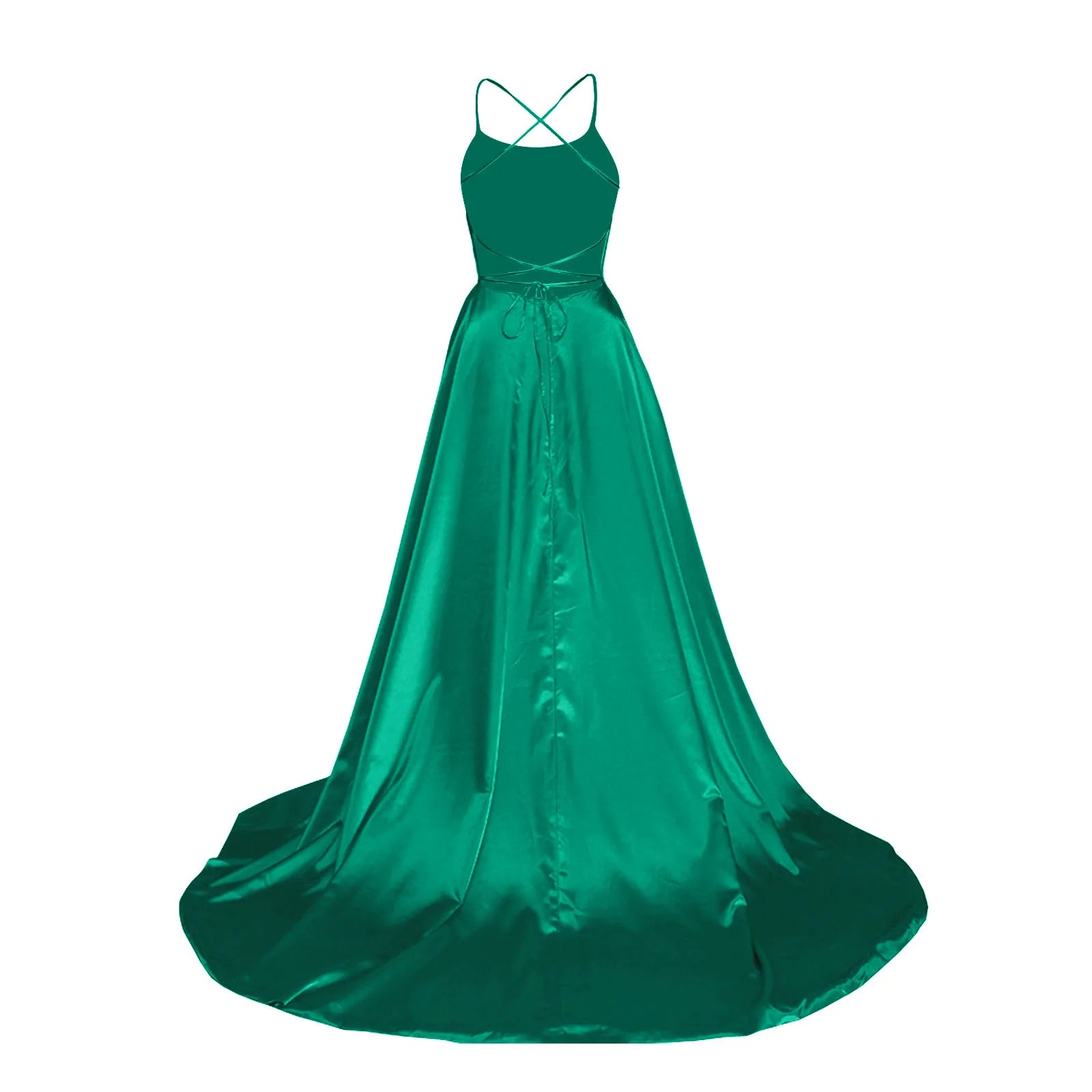 Robe de Demoiselle d'Honneur Bleu Marine pour Mariages Femme Invitée 2024 Sexy à Fines Bretelles Fendue Robes de Soirée Longues