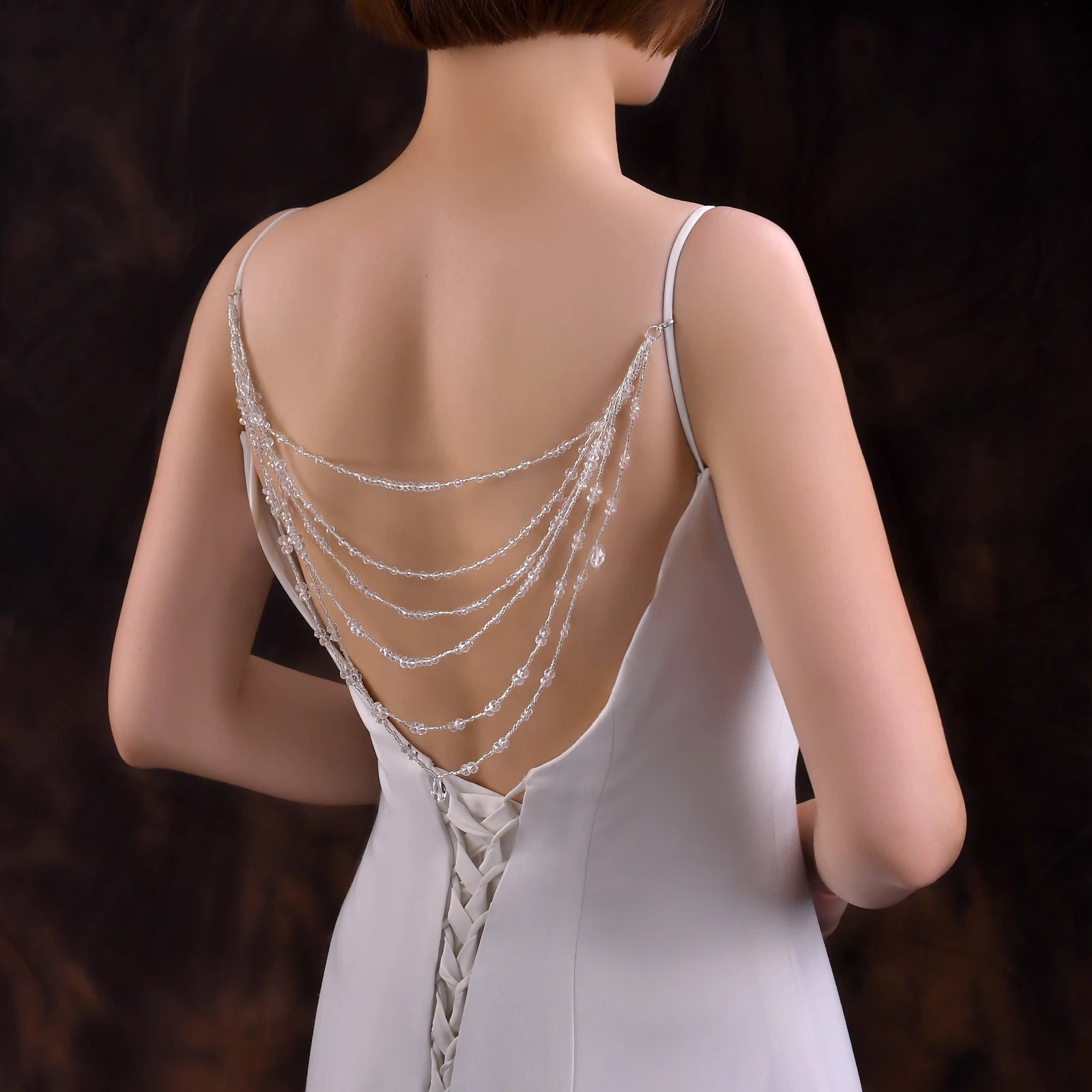 Bijoux de mariée Accessoires de mariage Cristal gland Pendentif Collier Femme Boléro Châle Robe Épaule Décoration SG04