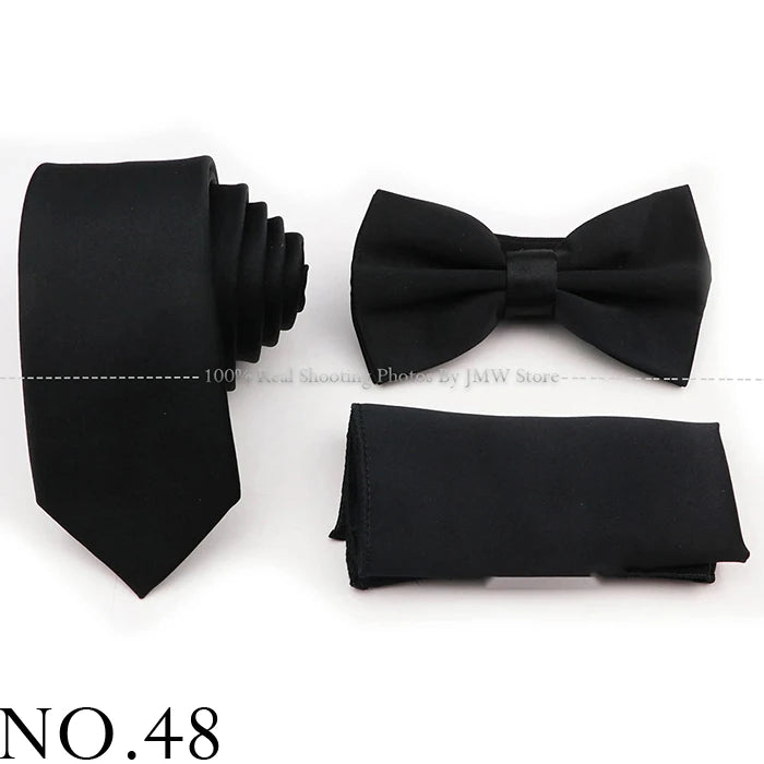 Ensemble cravate et nœud papillon violet bleu sauge vert en polyester, boutons de manchette et broche pour costume de marié, cravate de mariage, accessoire de chemise