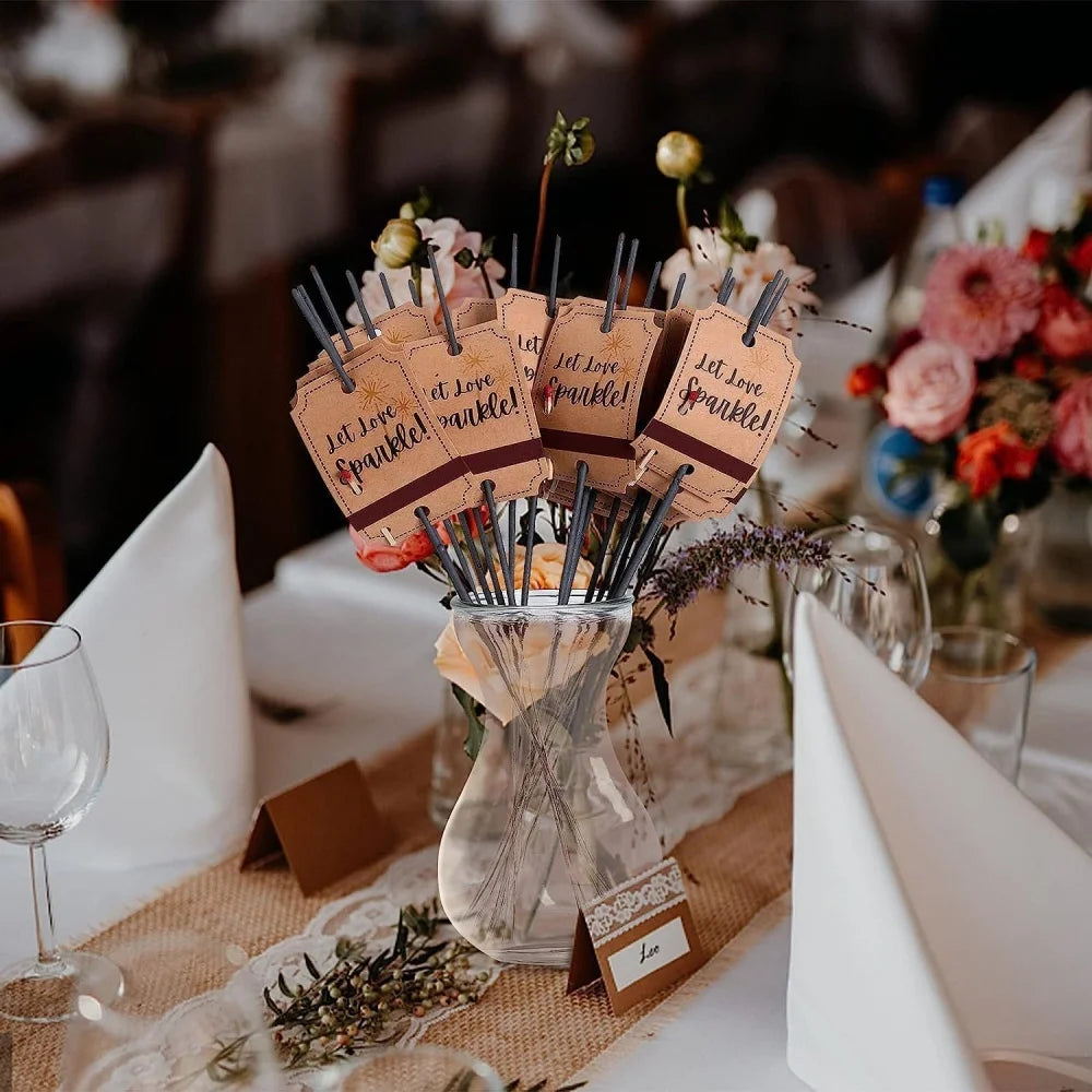 50/100pcs Carte de feux d'artifice de mariage Étiquettes cadeau en papier kraft Étiquettes suspendues pour feux de Bengale Décoration de mariage d'anniversaire de Noël
