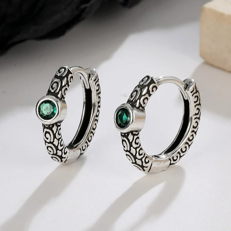 Luxury 5A Zircon Vintage Stud Earrings — 925 Sterling Silver