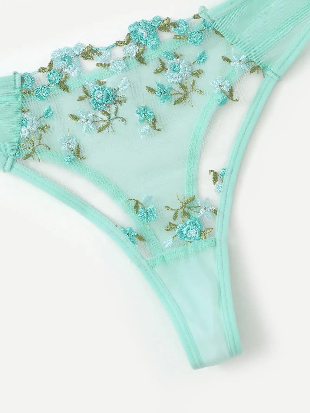 Lingerie Sexy Broderie Florale Sous-Vêtements Dentelle Transparente Court Kits de Soins de la Peau Ensemble Fée Délicate Femme 2 Pièces