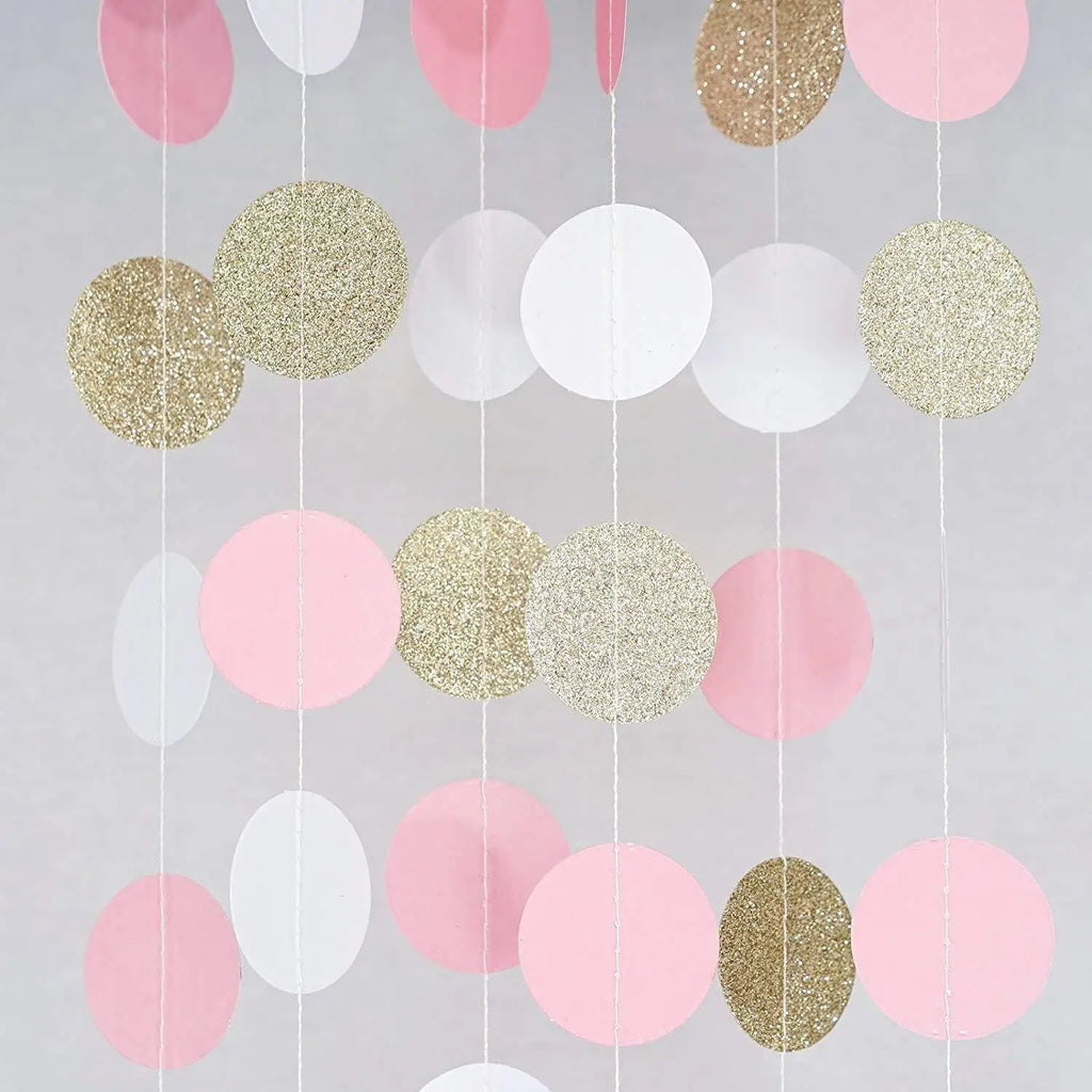 Guirlande en papier pailleté 4M doré champagne Joyeux Anniversaire pour enfant 1 an fille garçon adulte or rose décoration de mariage