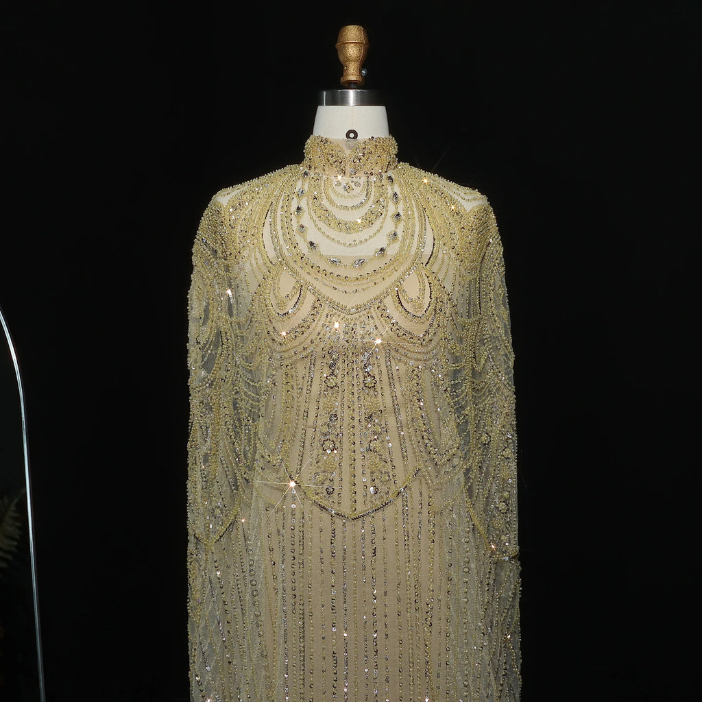 Robes de soirée personnalisées, robe de bal de luxe sexy, Caftan, robe de mariée nude, formelle, élégante et exquise, robe de soirée de haute qualité pour femmes