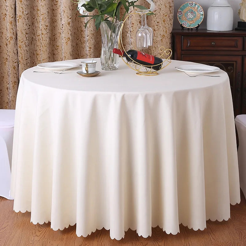 Nappe de Noël de mariage décorative, nappes rondes, housse de table à manger, décoration de banquet d'anniversaire, housse de table de salle à manger à domicile