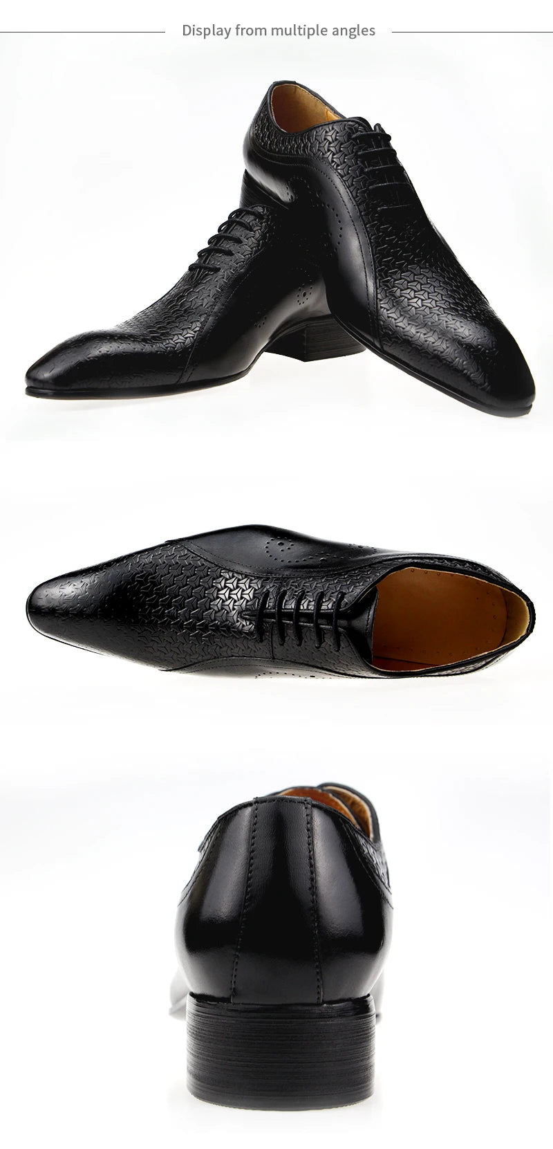 High Quality Formal Genuine Leather Shoes Men's Evening Wedding Comfortable Footwear Side Carving Shoes Black Brown Brogue
