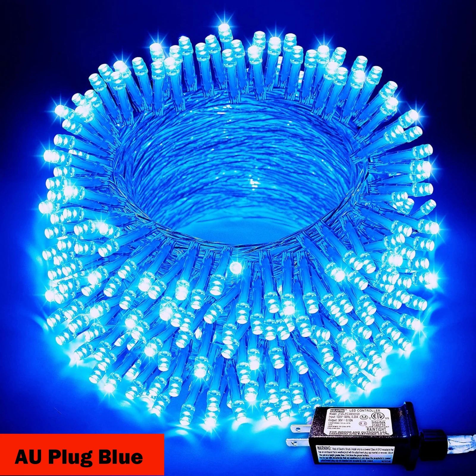 Guirlande lumineuse 24V 100/800LED 8 Modes Étanche Bleu Blanc Chaud RVB Lumières de Noël Fées pour Cour Fête Mariage Décoration