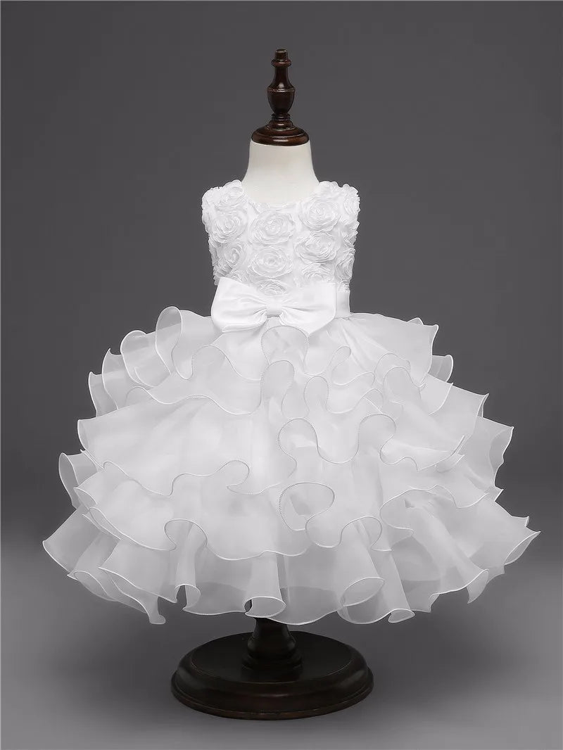 Robe de demoiselle d'honneur pour mariage, pour bébé fille de 2 à 8 ans, tenues d'anniversaire, robes de première communion pour enfants, tenues de fête pour petites filles
