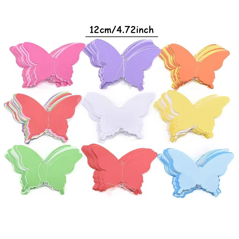 3M Serpentins 3D Papillon Graduel Forme Papier Chaîne Fleur Fête D'anniversaire Décoration Fête De Mariage Décoration Approvisionnement