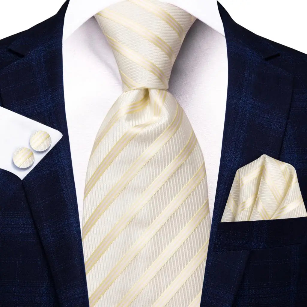Silk Paisley & Floral Necktie Gift Set | Groom & Groomsmen Wedding Tie with Pocket Square & Cufflinks