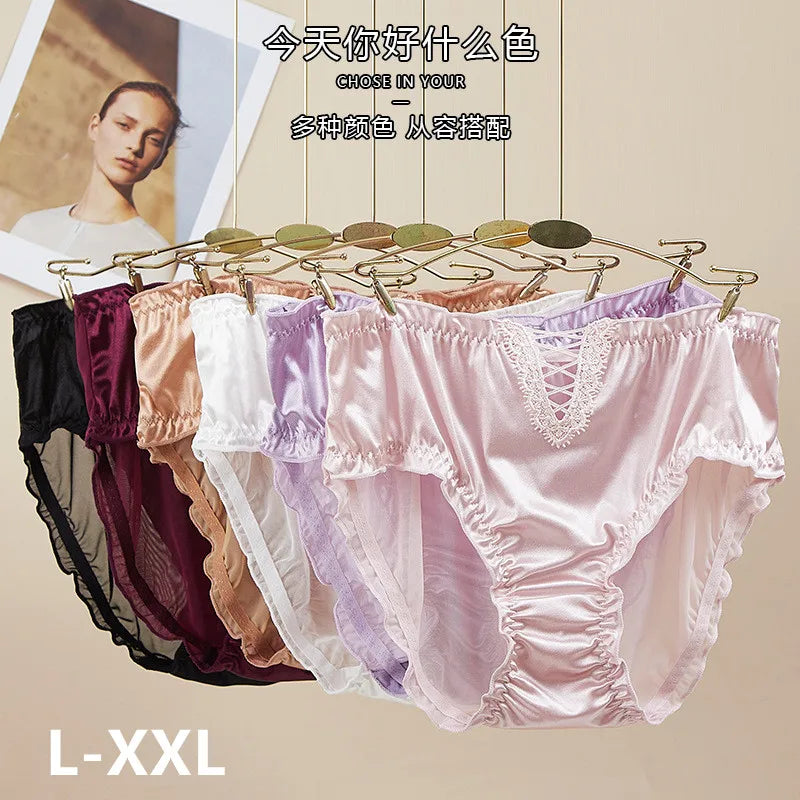 Ropa interior para mujeres sexy panties women lace oversized lenceria hollow breathable lingerie cotton crotch underwear women