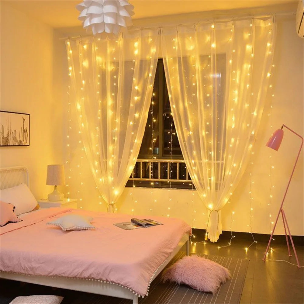 Décoration extérieure de mariage 2026, Décoration de Ramadan, Guirlande lumineuse LED Saint-Valentin, Aïd Moubarak pour la maison, Fée à piles