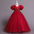 Robes de Demoiselle d'honneur pour Mariages Robes de Soirée Princesse pour Filles Robes d'Enfants à Manches Courtes Robe de Soirée Mariage 3-12 Ans