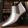 Bottes Chelsea Homme Grandes Tailles 39-48 Bottines Rétro de Haute Qualité Bottes en Cuir Tendance pour Hommes Chaussures Habillées d'Affaires Zapatos