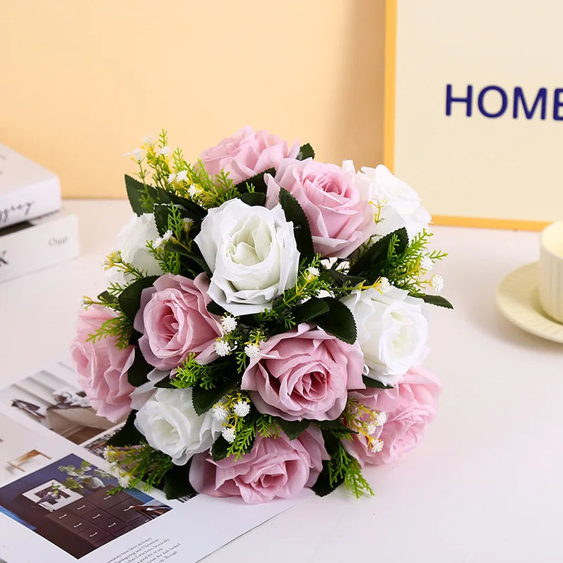 Boule de fleurs en soie pour centres de table de mariage et d'événements