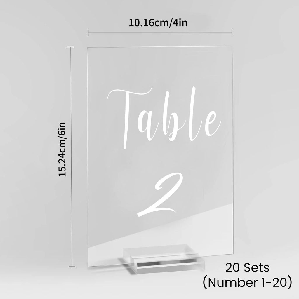 4x6 inch wedding table number with number printed on the base, suitable for weddings, graduation season, birthdays, holiday gath