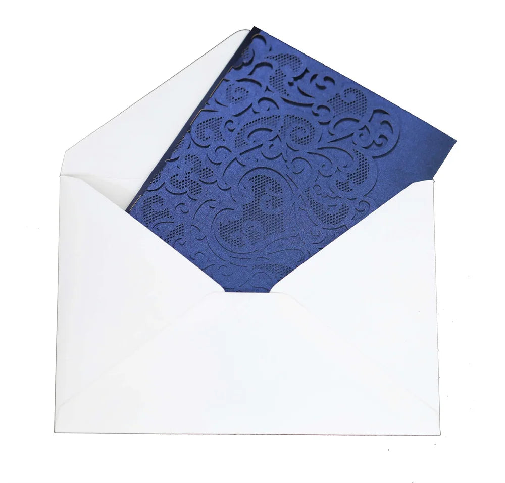 6 Pièces/Lot 3D Pop Up Mariés Ivoire Carte d'invitation de mariage Laser Poche Florale Douche nuptiale Invitations de fiançailles