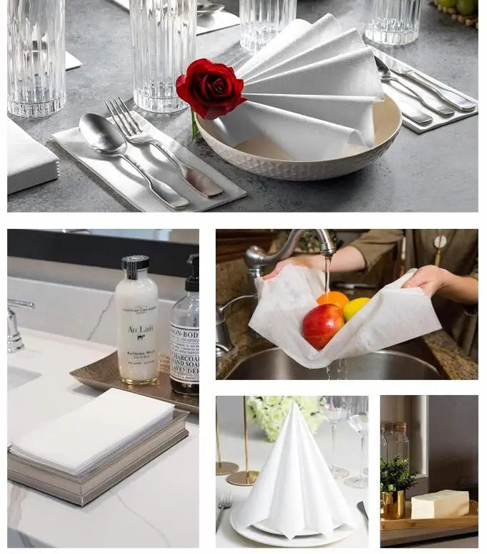 50pcs Personalized Napkins Wedding Engagement Party Table Dinner Decoration Custom Bar Napkins LOTS of COLORS Avail