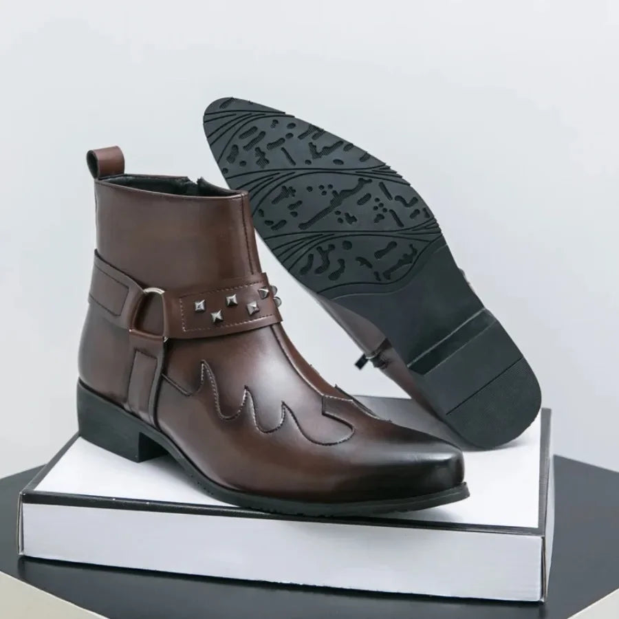 Nouvelle Collection Bottines Homme Chelsea Cuir Décontractées Mode Confortables Bottes Montantes Chaussures de Marche Baskets