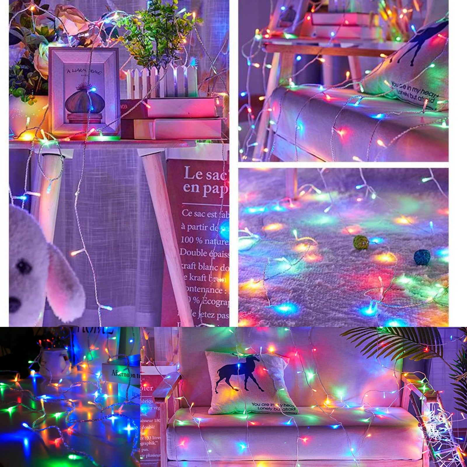 24V 100/800LED String Lights 8 Modes Waterproof Blue White Warm RGB LED Fairy Lights Courtyard Christmas Party Wedding Decor