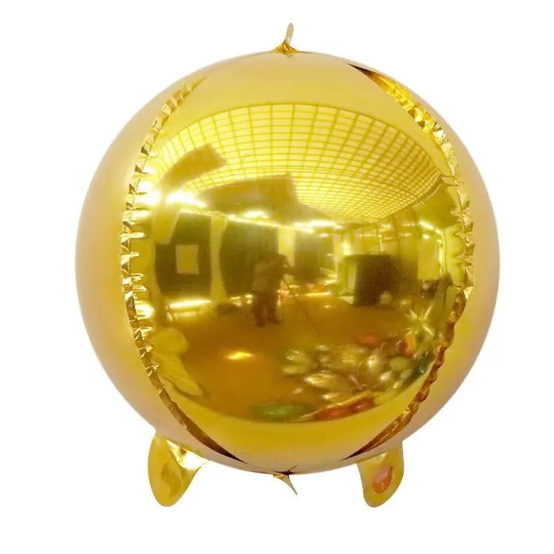 20 Ballons ronds 4D de 10 pouces Rouges Argentés en feuille d'aluminium Ballons de fête à thème d'anniversaire Douche de bébé Décoration de mariage Faveur Jouet pour enfants Air Globos