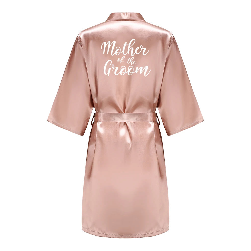 Peignoirs de mariée pour femmes, cadeaux de fête prénuptiale, robe de demoiselle d'honneur, nuisette en satin de soie, kimono sexy d'été, robe de chambre.
