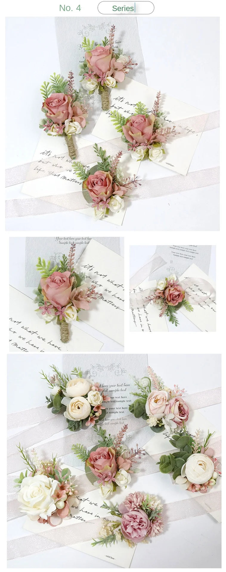 Wedding Boutonniere & Corsage | Silk Flower Pin for Groom, Groomsmen & Guests