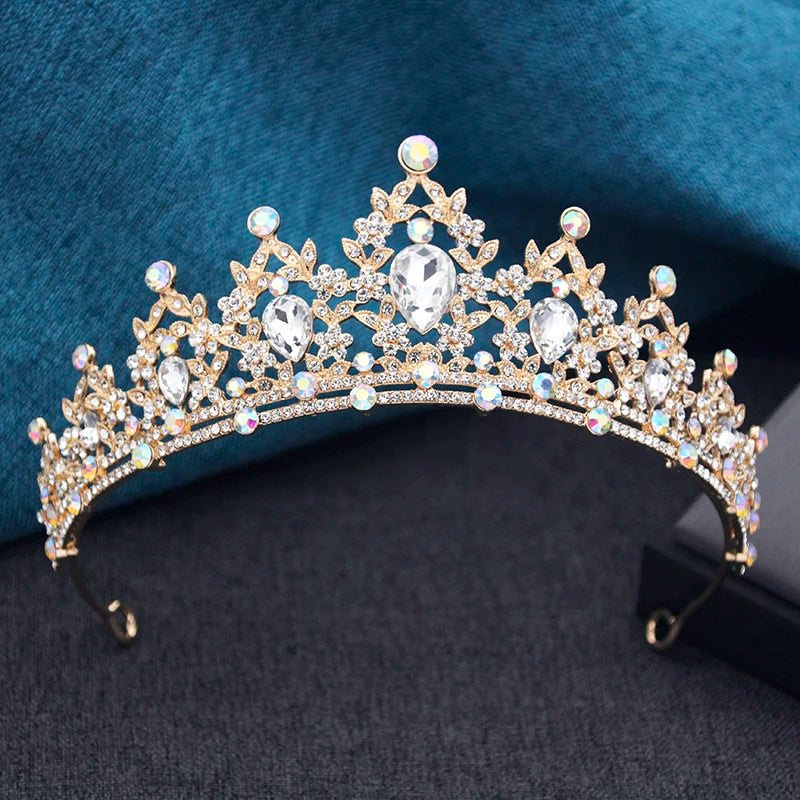 Couronnes et diadèmes de mariée princesse pour filles, bal de promo, anniversaire, robe de mariée, bijoux de cheveux, accessoires de tête de fête