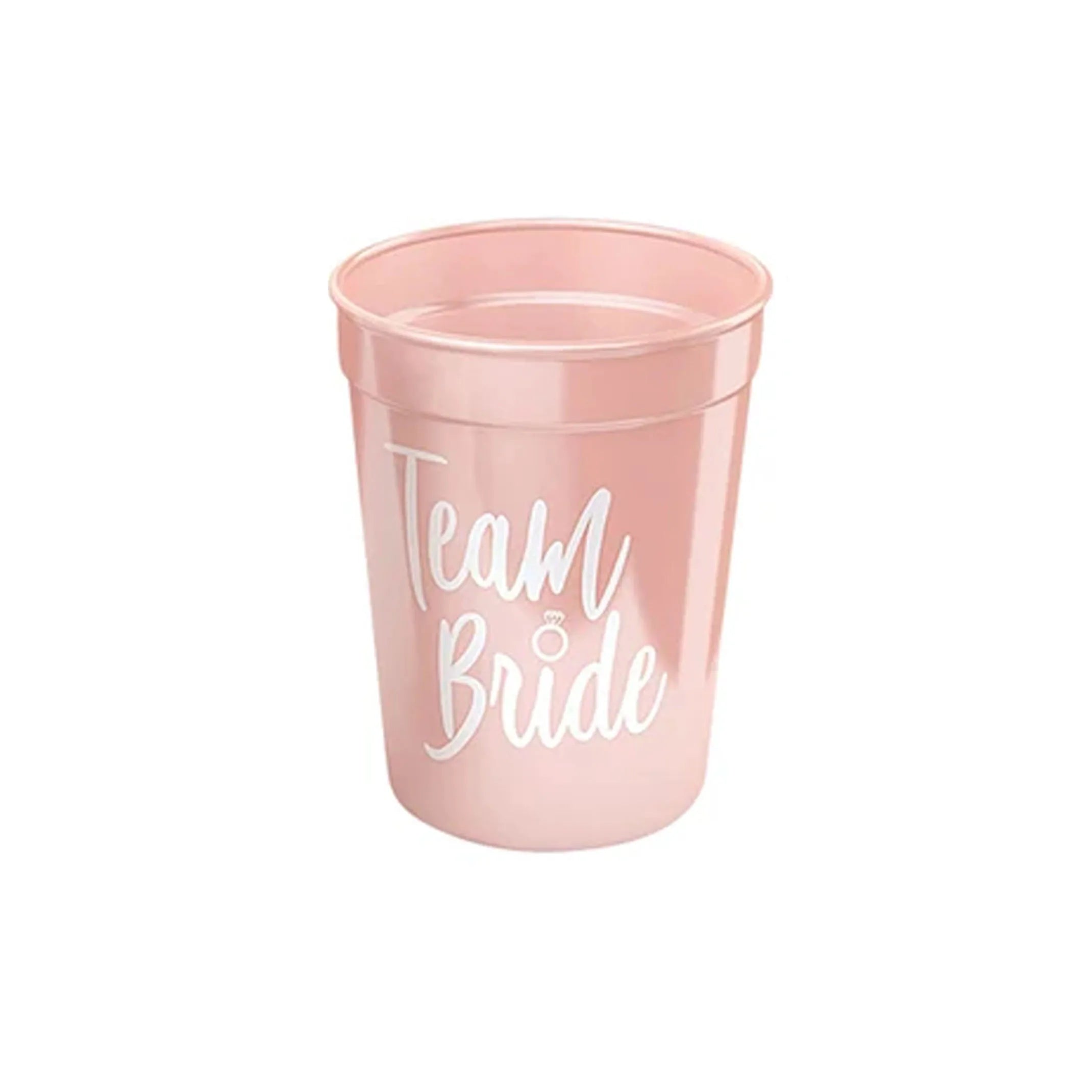 Lot de tasses en plastique pour enterrement de vie de jeune fille - Équipe de la mariée - Cadeau de douche nuptiale - Articles de fête pour enterrement de vie de jeune fille - Décoration de mariage