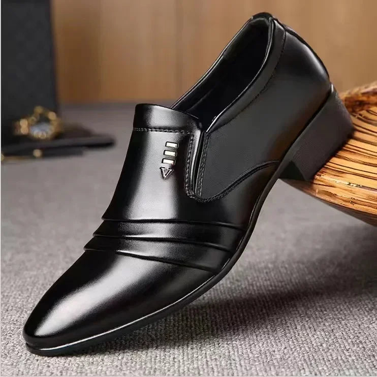 Chaussures de ville pour hommes, luxe, en cuir verni, style Oxford, pour hommes, chaussures habillées en cuir de haute qualité