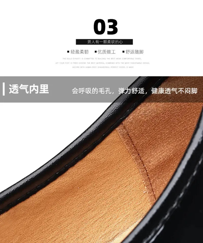 Chaussures habillées pour homme Pointures 38-49, Mocassins formels à haut brillant, Chaussures de mariage de luxe, Chaussures de conduite décontractées et confortables pour hommes