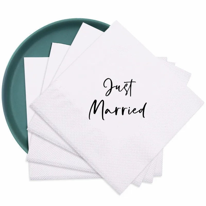 50PCS Bride to be Napkin Wedding Dinner Table Atmosphere Decoration Engagement Party Decoration Wedding Napkin