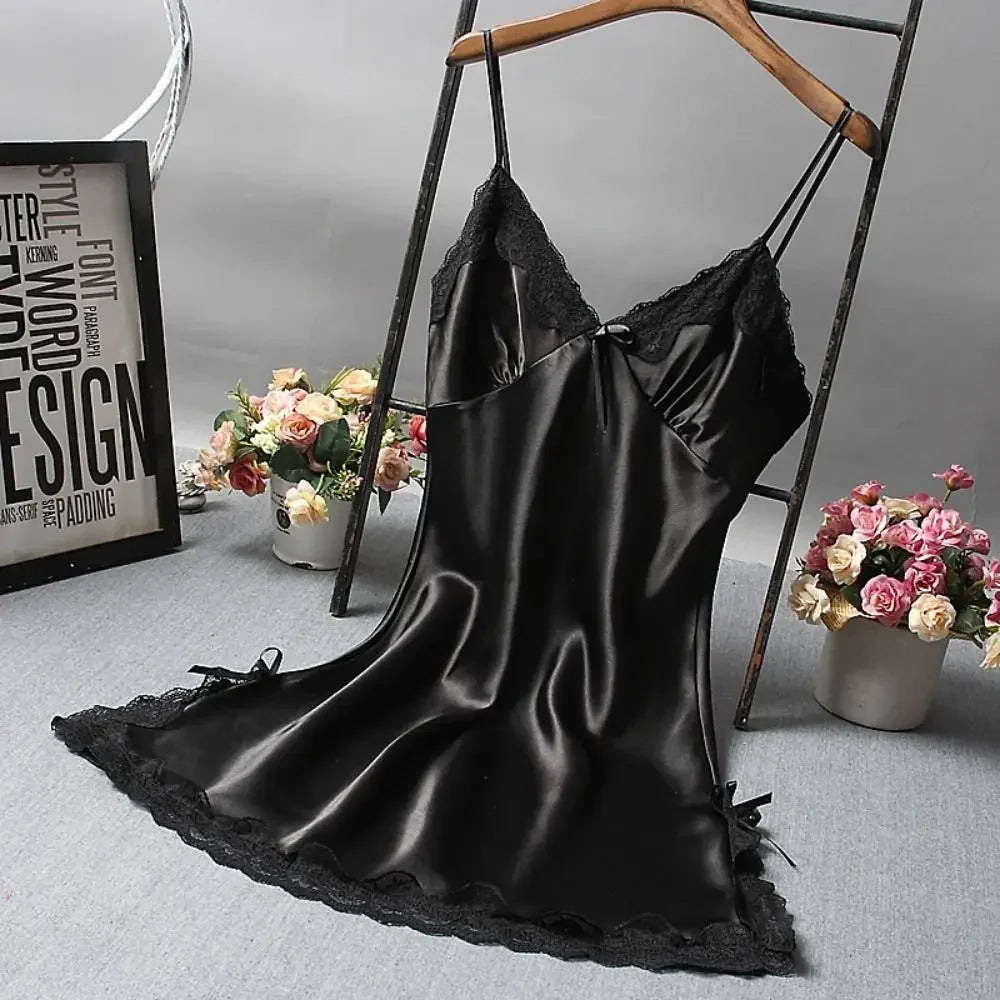 Chemise de nuit en dentelle patchwork sexy Lingerie Chemise de nuit Robe de mariée Vêtements de nuit Robe de nuit sexy pour femmes