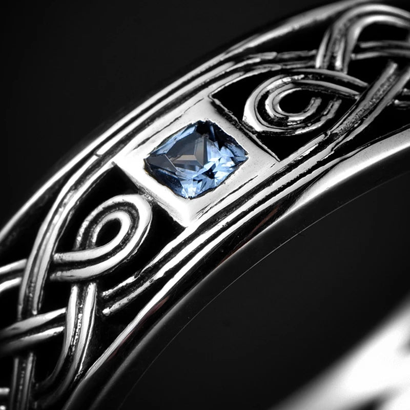 QEENKISS Bague ouverte vintage en argent sterling 925 pour homme, anniversaire, mariage, Noël, cadeau pour le marié, le père, le petit ami RG6771