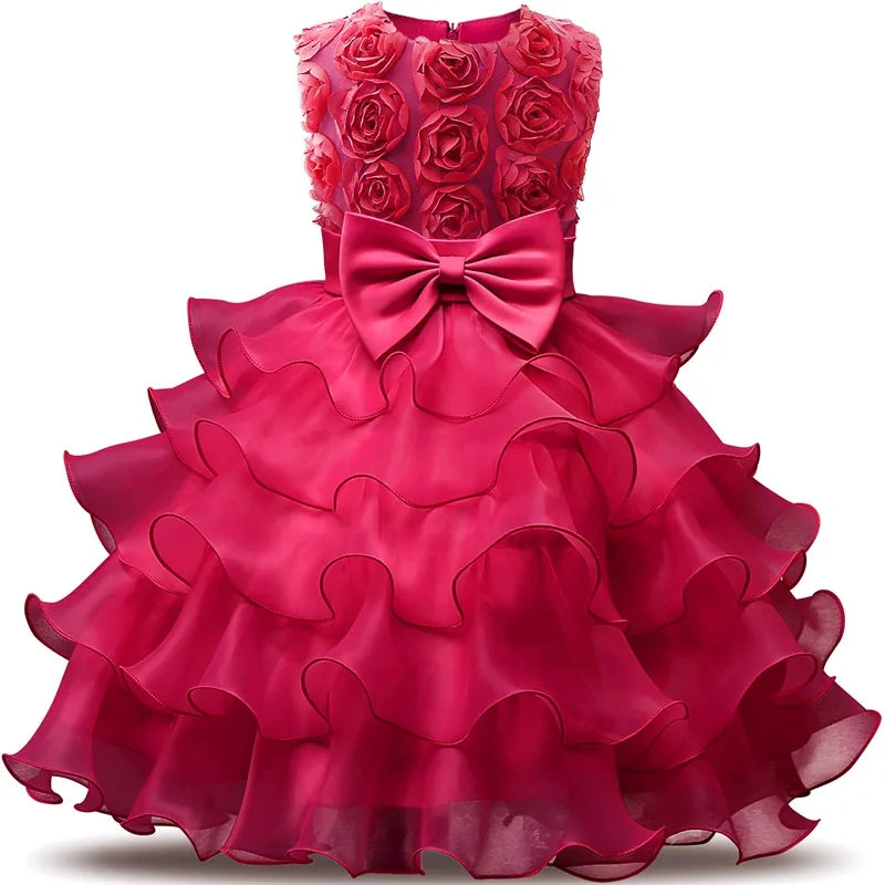 Robe de demoiselle d'honneur pour mariage, pour bébé fille de 2 à 8 ans, tenues d'anniversaire, robes de première communion pour enfants, tenues de fête pour petites filles