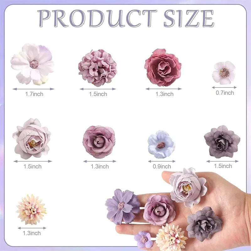 Silk Rose Flower Heads for Wedding DIY & Décor (Set of 20)