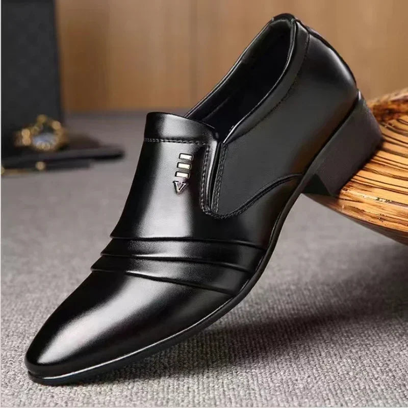 Chaussures de ville pour hommes, luxe, en cuir verni, style Oxford, pour hommes, chaussures habillées en cuir de haute qualité